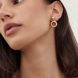 Givenchy 1980's Gold Door Knocker Clip-On Earrings
