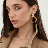 Céline Paris 1980’s Gold Door Knocker Hoop Earrings