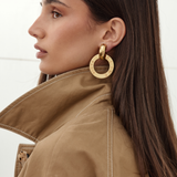 Céline Paris 1980’s Gold Door Knocker Hoop Earrings