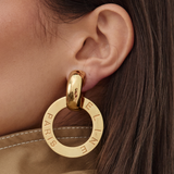 Céline Paris 1980’s Gold Door Knocker Hoop Earrings