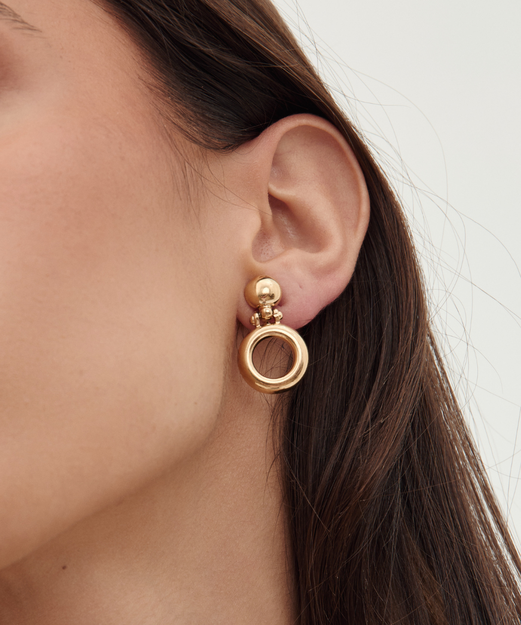 Givenchy 1980's Gold Door Knocker Clip-On Earrings