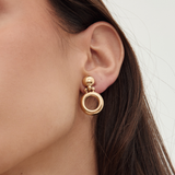 Givenchy 1980's Gold Door Knocker Clip-On Earrings