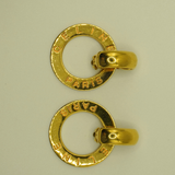 Céline Paris 1980’s Gold Door Knocker Hoop Earrings