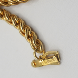 Christian Dior 1970's Gold Tone Twist Chain Necklace