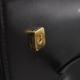 Bally Baroque Fold Black Leather Shoulder Bag
