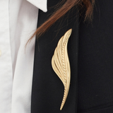 Christian Dior 1980's Rare Gold Feather Brooch
