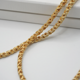 Christian Dior 1970's Gold Tone Twist Chain Necklace