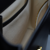 Bally Baroque Fold Black Leather Shoulder Bag