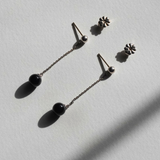 Tiffany & Co. 1990's Black Onyx Chain Drop Earrings