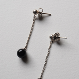 Tiffany & Co. 1990's Black Onyx Chain Drop Earrings