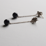 Tiffany & Co. 1990's Black Onyx Chain Drop Earrings