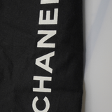 Chanel 2000s New Travel Line Black Nylon Jacquard Medium Tote Bag