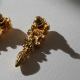Christian Dior 1990’s-2000’s Rare Floral Swing Drop pierced Earrings