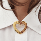 Céline 1990's Gold Heart Brooch