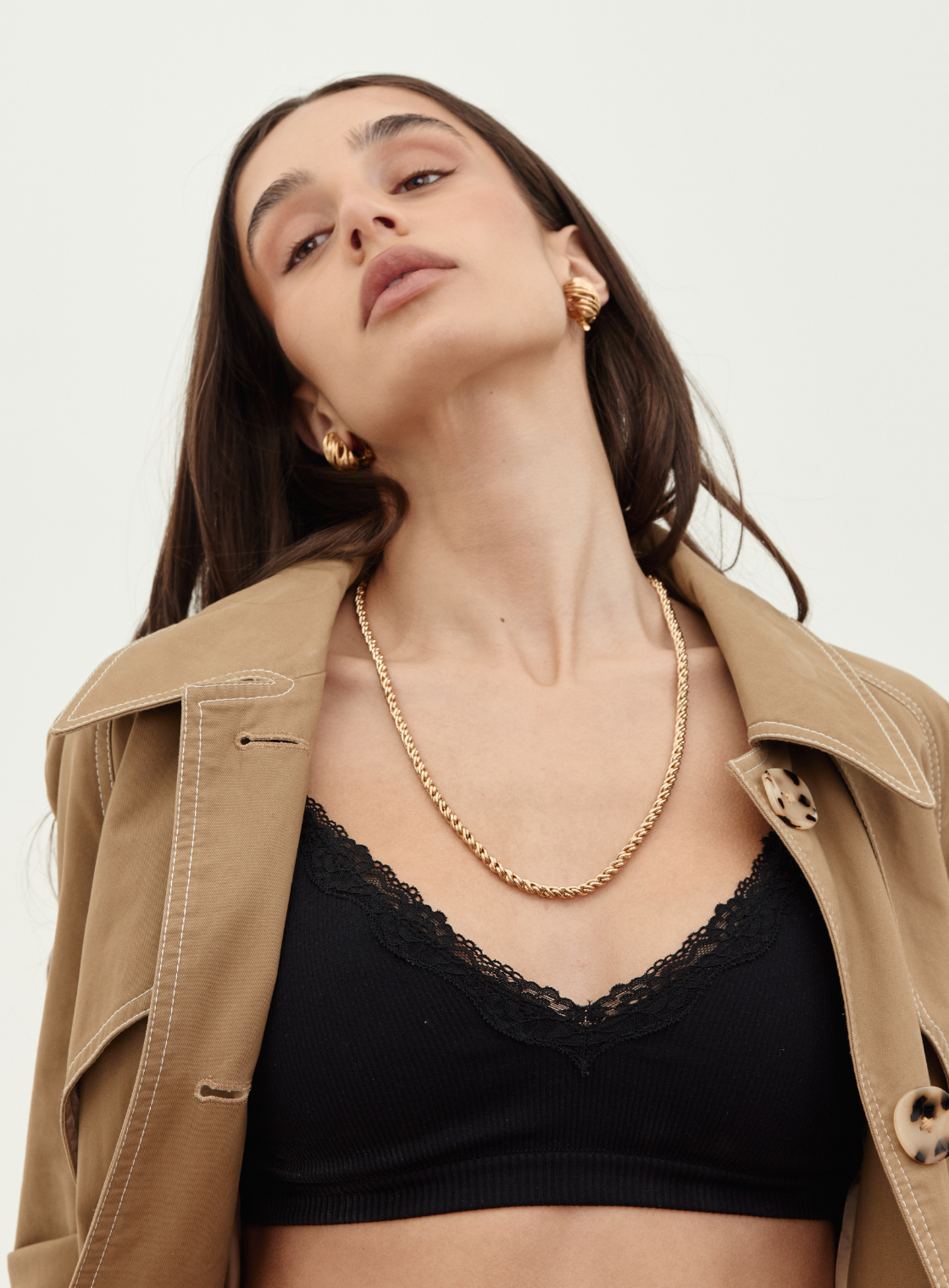 Christian Dior 1970's Gold Plated Twist Chain Necklace