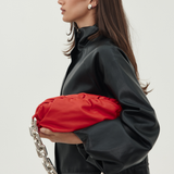 Bottega Veneta Red Chain Pouch Bag