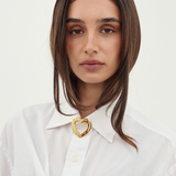 Céline 1990's Gold Heart Brooch