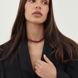 BVLGARI 1980's Multi-Strand Burgundy Leather Cord Choker