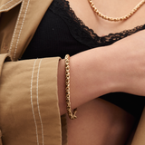 Christian Dior 1970's Gold Tone Twist Chain Bracelet