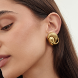 Christian Dior 1980's Gold Knot Earrings