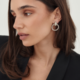 Christian Dior 1980's Swarovski Crystal Door Knocker Earrings