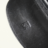 LOEWE - c. 1990’s Black Leather Anagram Trifold Envelope Wallet
