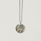 Givenchy 1980's Silver 925 Plated Black Pendant Necklace