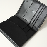 LOEWE - c. 1990’s Black Leather Anagram Trifold Envelope Wallet