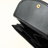 LOEWE - c. 1990’s Black Leather Anagram Trifold Envelope Wallet