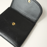 LOEWE - c. 1990’s Black Leather Anagram Trifold Envelope Wallet