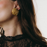 Chanel 1980's Rare CC Arabesque Filigree Clip-On Earrings