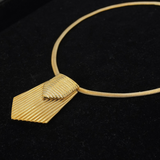 Christian Dior Gold Dual Pendant Necklace / Brooch