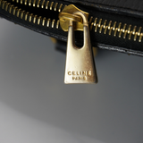 Céline Macadam Brown | Black Boston Bag