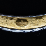 Givenchy 1970's Sculptural Two-Tone Tubogas Collar Necklace