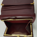 Cartier - c. 1980s Must de Cartier Bordeaux Leather Wallet