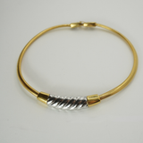 Givenchy 1970's Sculptural Two-Tone Tubogas Collar Necklace