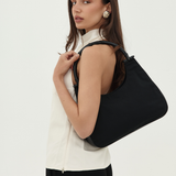 Gucci Bamboo Nylon Leather Black Shoulder Bag
