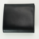 Cartier 1980-1990's Smooth Black Leather Square Coin Purse