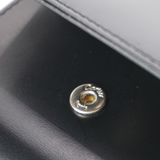 Cartier 1980-1990's Smooth Black Leather Square Coin Purse