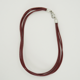 BVLGARI 1980's Multi-Strand Burgundy Leather Cord Choker