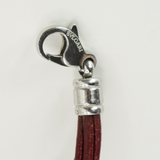 BVLGARI 1980's Multi-Strand Burgundy Leather Cord Choker
