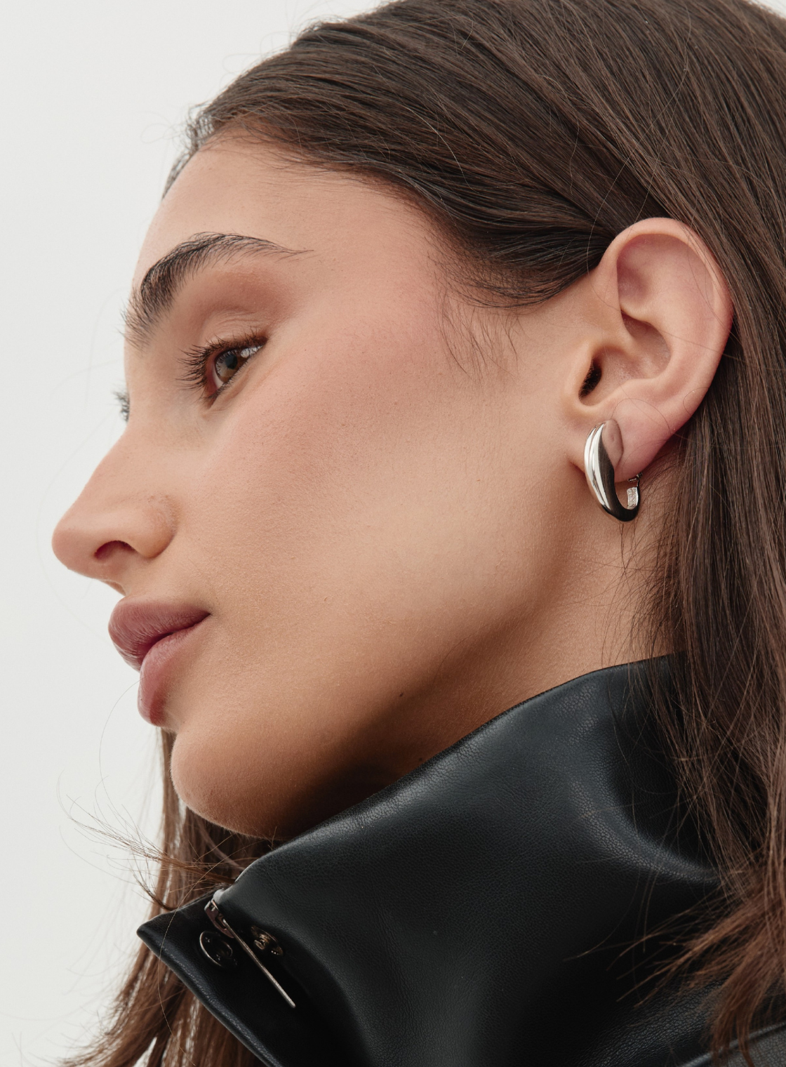 Givenchy 1970's - 1980's Chunky Silver Hoop Clip-On Earrings