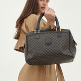 Céline Macadam Brown | Black Boston Bag