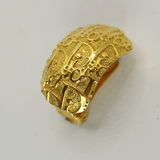 Christian Dior - 1980s Trotter Oblique Gold Earrings