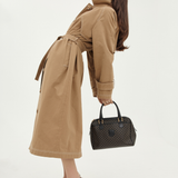 Céline Macadam Brown | Black Boston Bag