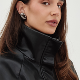 Yves Saint Laurent 1980s-1990's Sculptural Oval Earrings