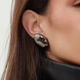 Yves Saint Laurent 1980s-1990's Sculptural Oval Earrings