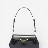 Prada 2023 Archival Spazzolato Brushed Leather Shoulder Bag – Black