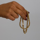 Christian Dior 1970's Gold Tone Twist Chain Bracelet