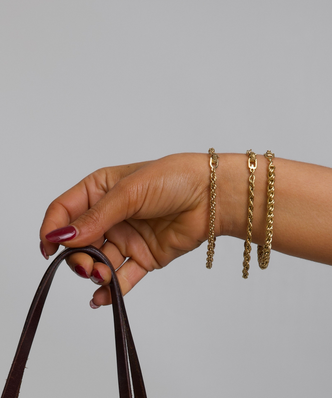 Christian Dior 1970's Gold Tone Twist Chain Bracelet